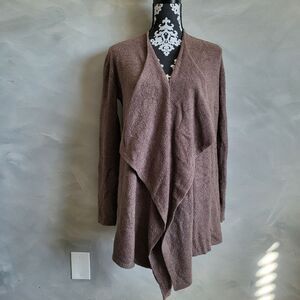Barefoot Dreams Cozy Chic Lite Wrap Open Front Cardigan Sweater Size S/M Taupe